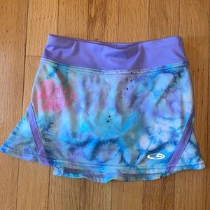C9 Girls Running Skirt Built In Shorts Size 6 6x Small Purple Blue Green Cute